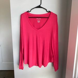 American Eagle Soft&Sexy Pink Long Sleeve Size: S